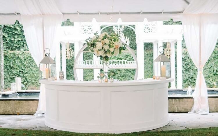 white cocktail table