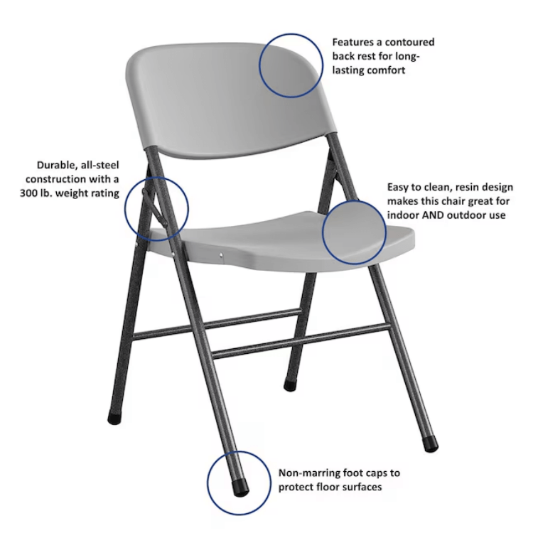 white folding chair supplier