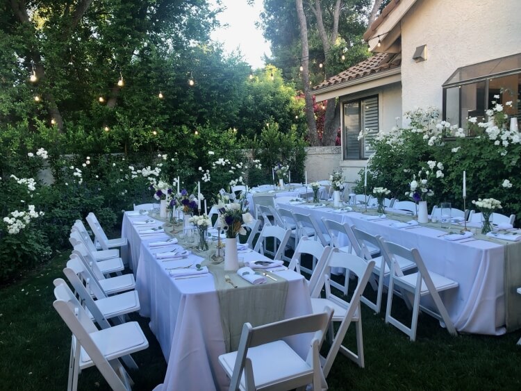 white resin folding chair