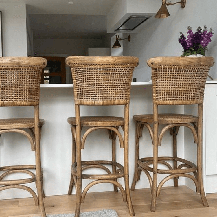 rattan bar stool factory