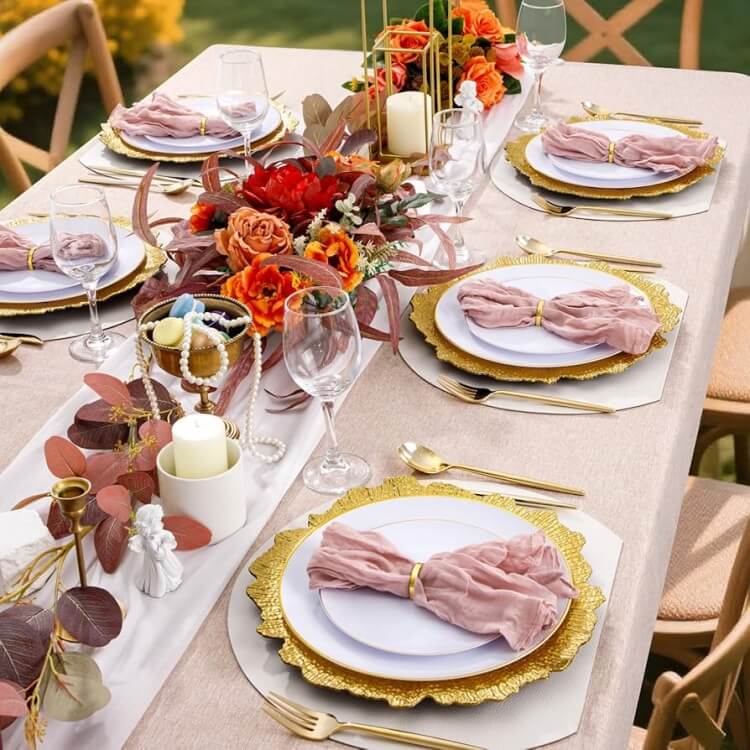 clear charger plates bulk