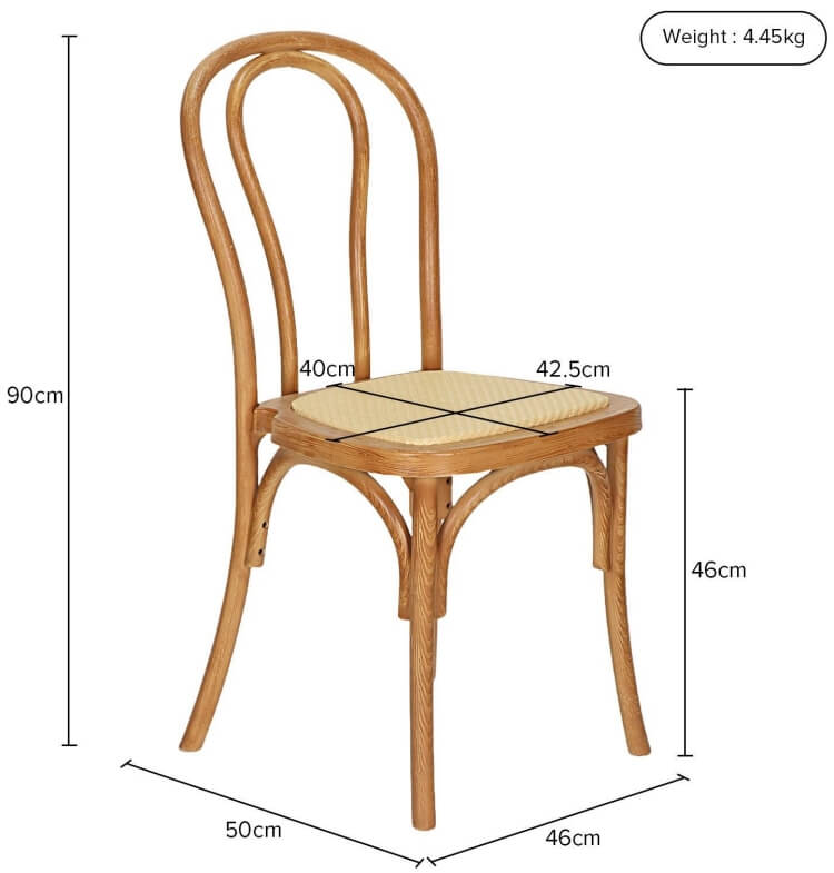 resin thonet chair with rattan seat bulk