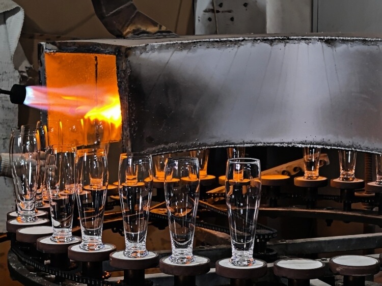 Wedding banquet glassware for formal dining setup