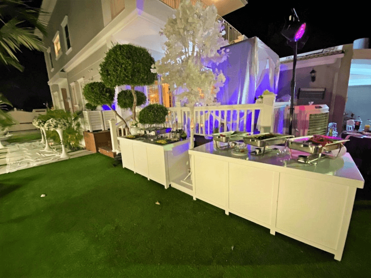 white buffet table manufacturer