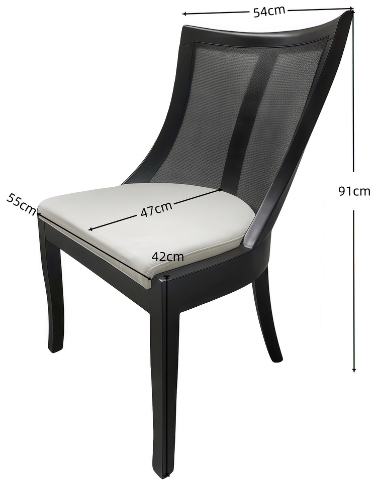 wooden french dining chair size