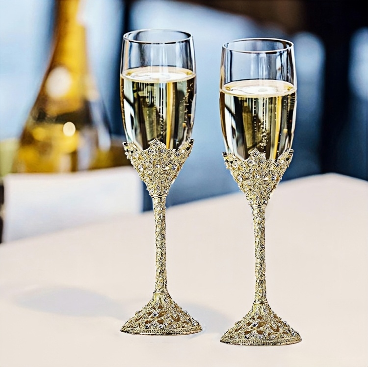Crystal wedding glasses