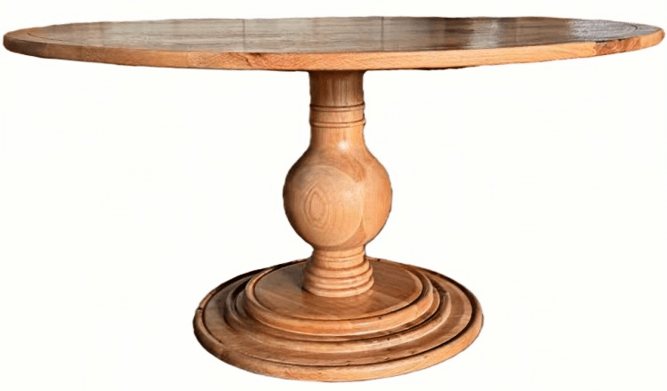 Solid Wood Round Pedestal Table manufacture