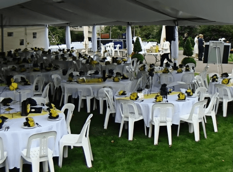 plastic chair for rental use