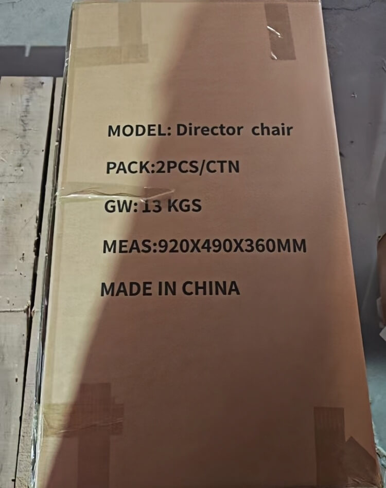 collapsible directors chair package