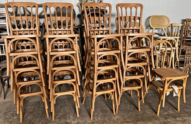 Resin wood look chair back design