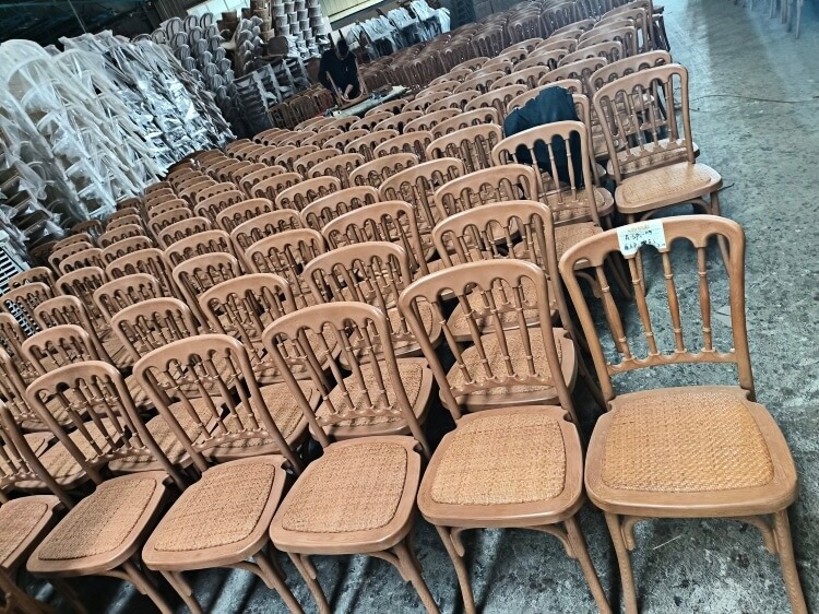 Resin wedding chair factory production
