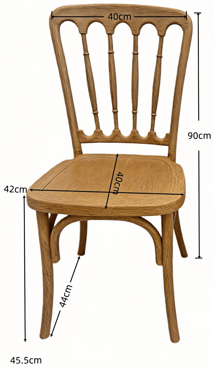 resin napoleon chair size