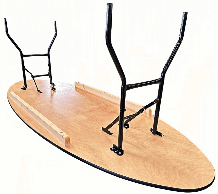 Wooden Oval Folding Table manufacture