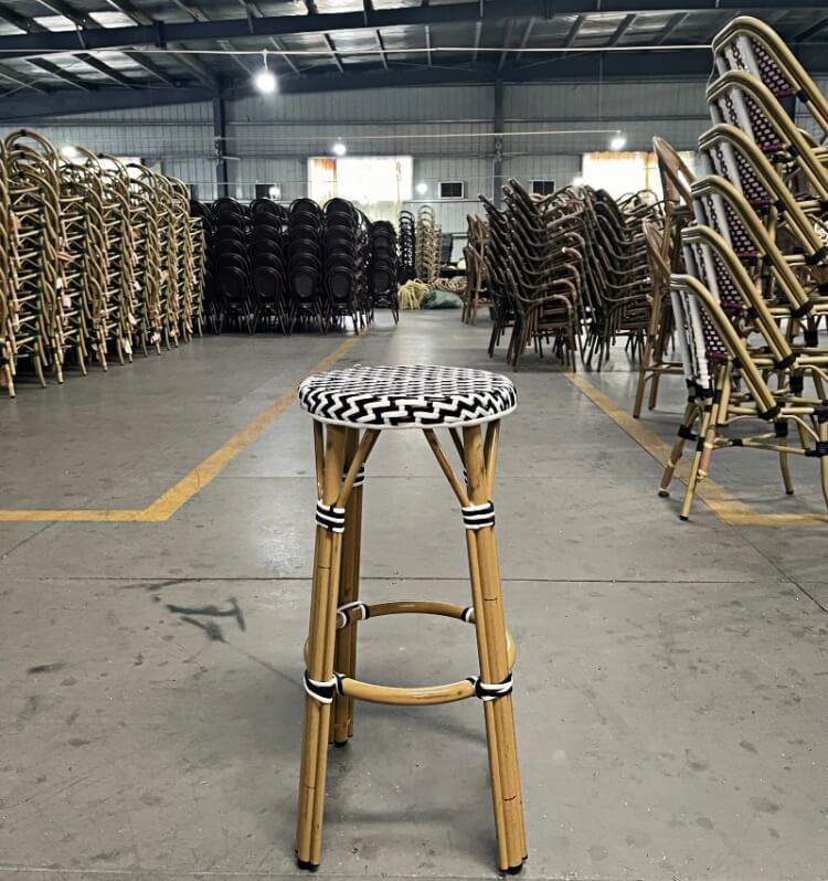 rattan bistro stool factory