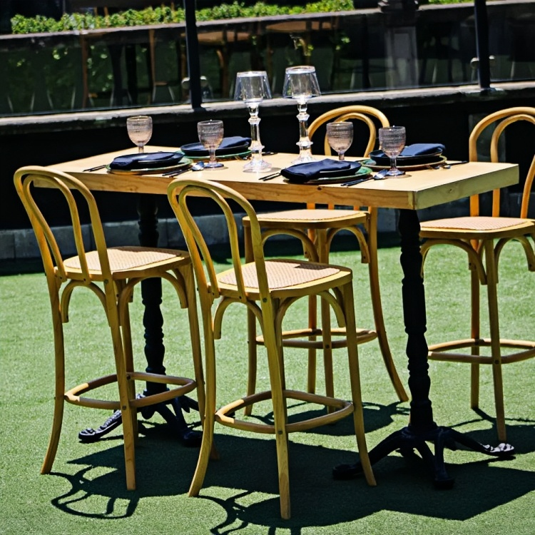 wooden thonet bar stool