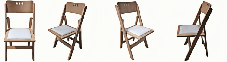 3-Hole Wooden Folding Chair manufacture