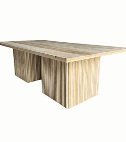 Wood Double Pedestal Dining Table