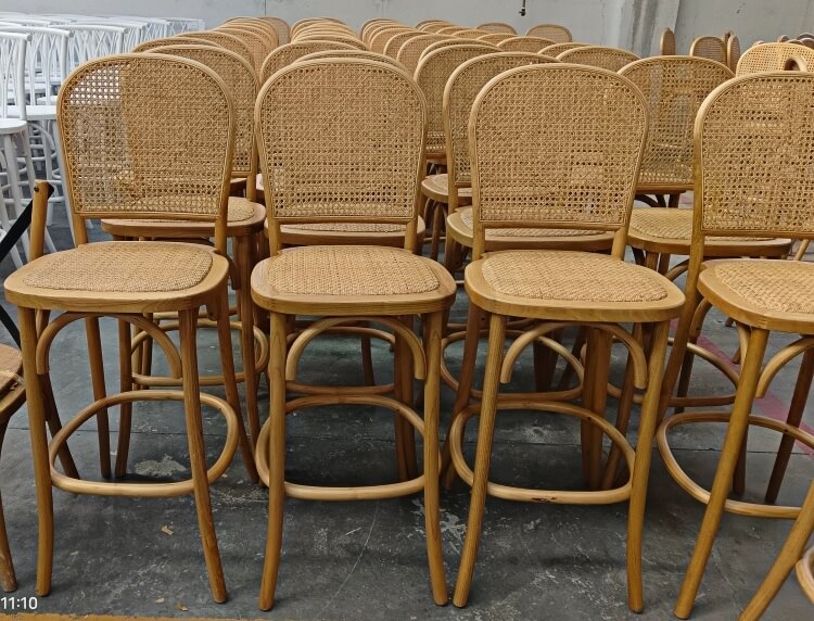 Woven Rattan Counter Stool