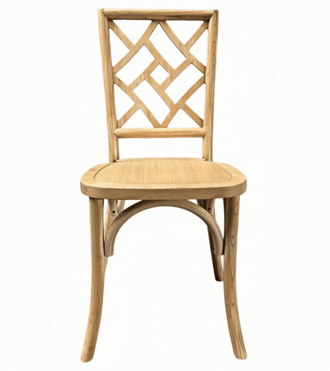 Wooden Geometric Back Dining Chair Wholesale