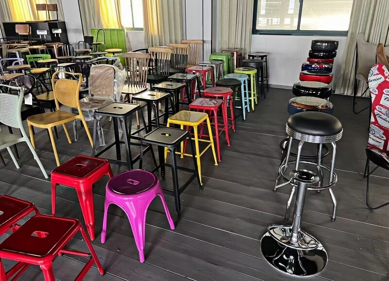 industrial wood chair