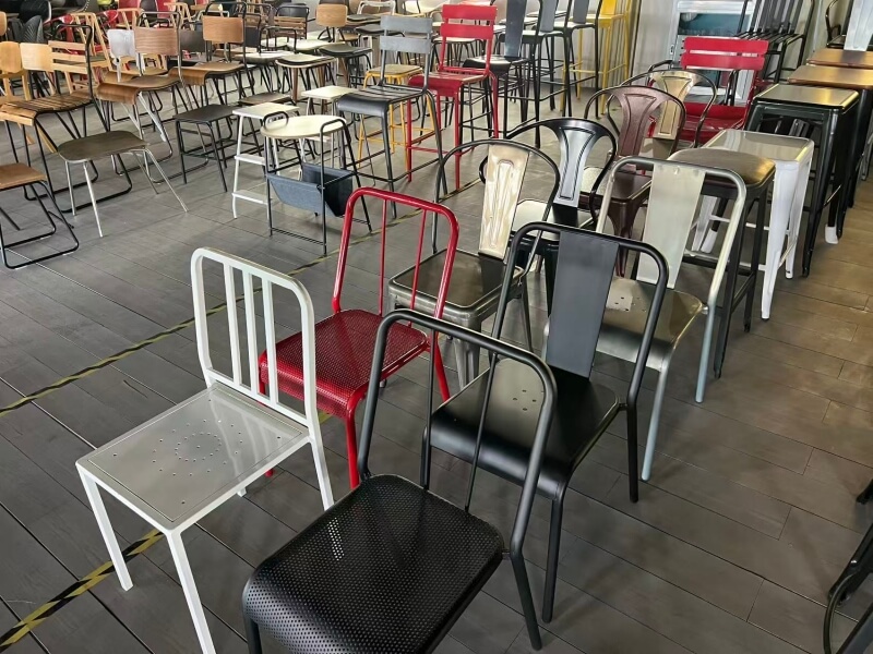 wood and metal chair