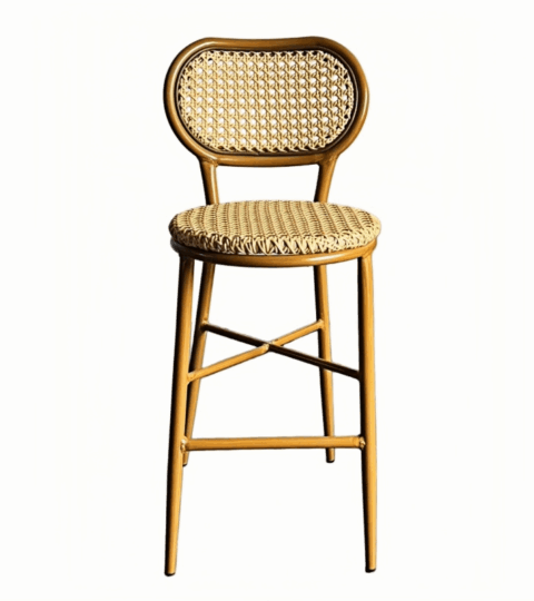 French Bistro Rattan Bar Stool Manufacturer