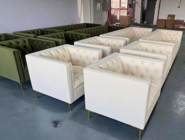 Gold Leg Sofa