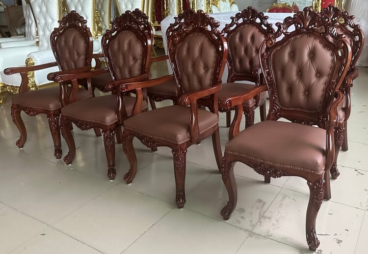 Hand Carved Wooden Throne Chair