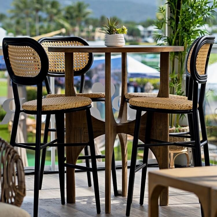 UV Resistant PE Rattan Bar Stool