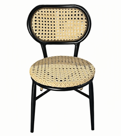 Oval Back PE Rattan Dining Chair Manufacturer