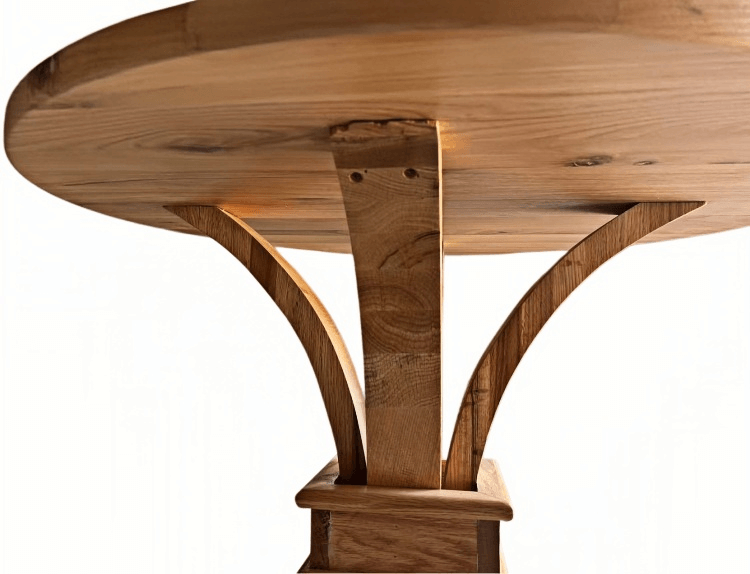 Solid Wood Pedestal Table