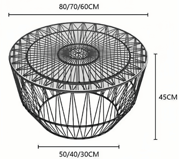Geometric Metal Coffee Table