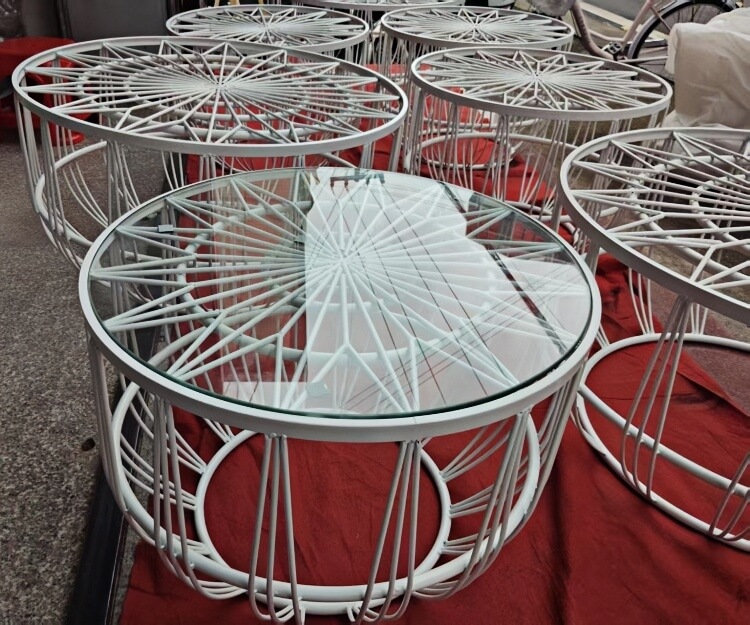 Geometric Wire Frame Coffee Table