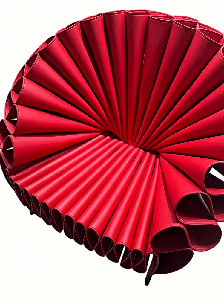 Modern Red Peacock Chair