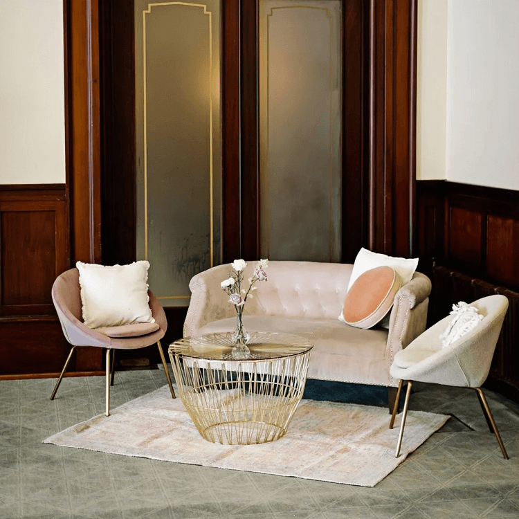 Modern Round Metal Coffee Table