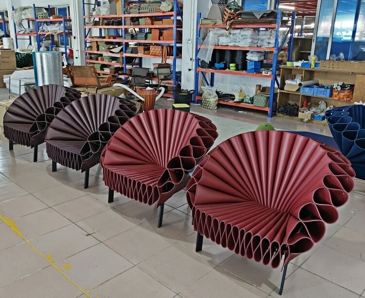 Unique Peacock Chair with Curved Back