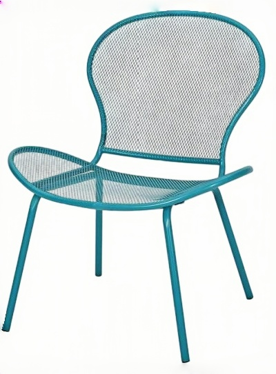 circular back metal chair