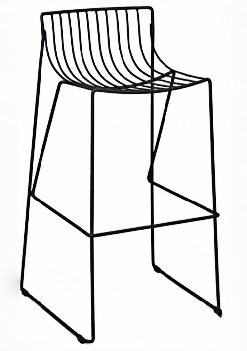 fabric seat wire chair