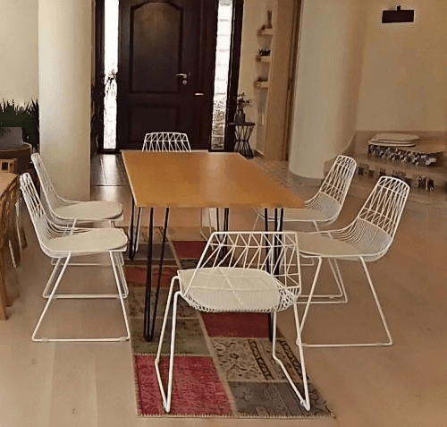 iron wire dining chair