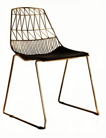 metal loop back chair