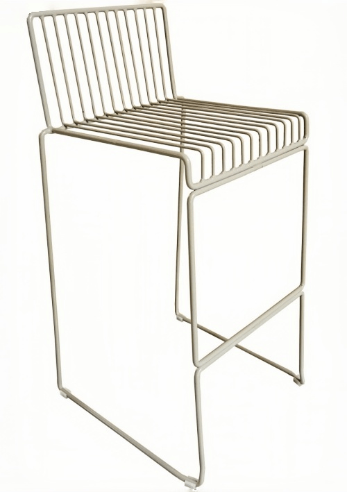 metal wire chair with seat pad