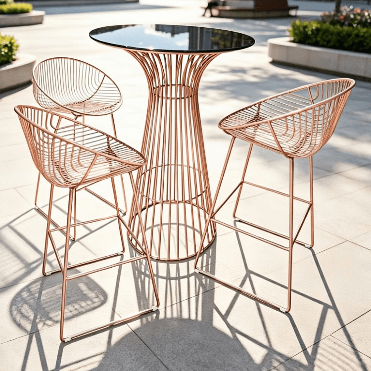 metal wire coffee table