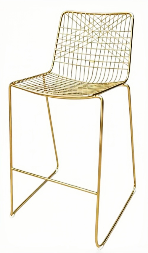 padded metal wire chair