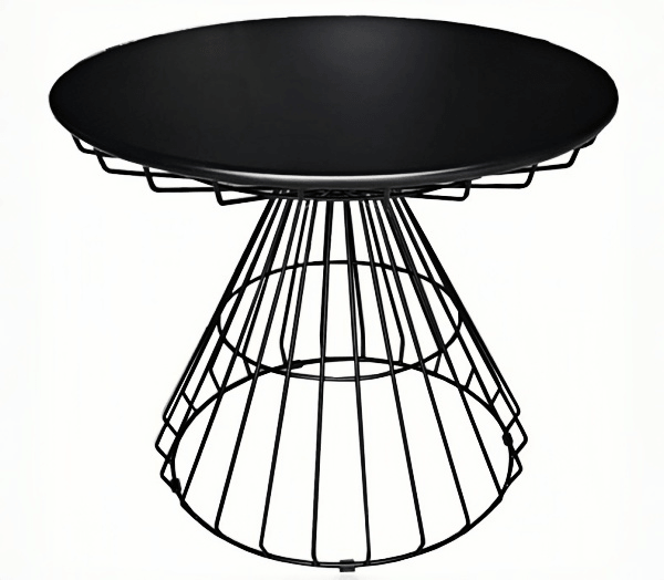 round iron wire end table