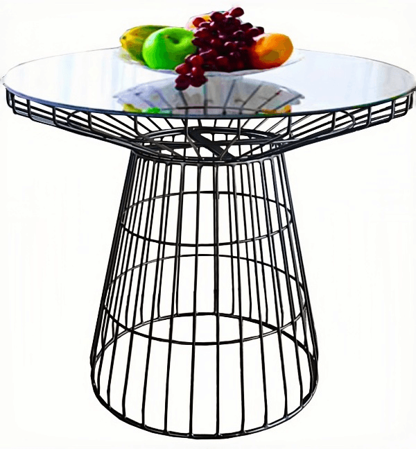 sculptural wire side table