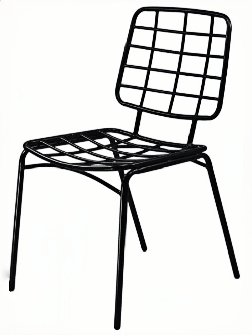velvet-cushion-wire-chair