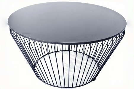 wire base glass coffee table
