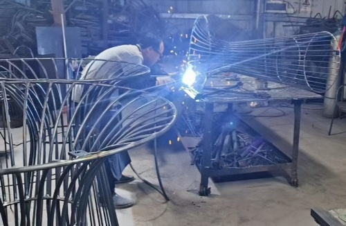 wire basket chair
