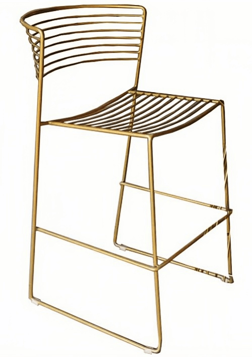 wire chair with upholstered seat