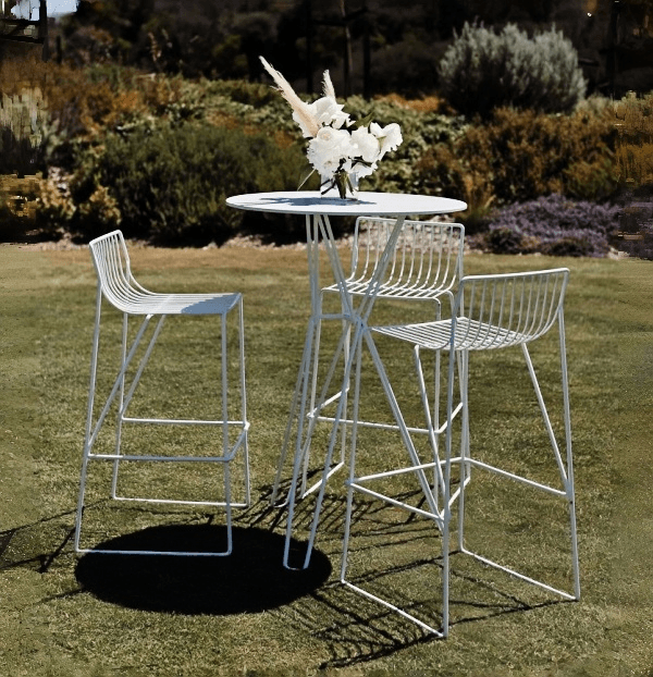 wire storage side table